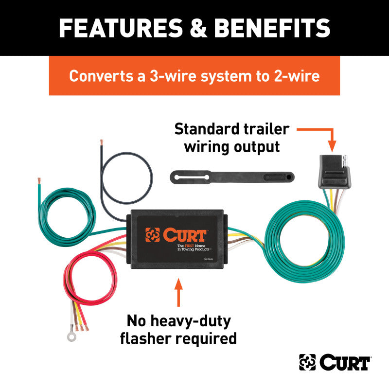 Curt Universal Powered 3-to-2-Wire Taillight Converter