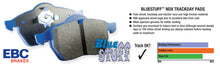 Load image into Gallery viewer, EBC 00-04 BMW M5 5.0 (E39) Bluestuff Front Brake Pads