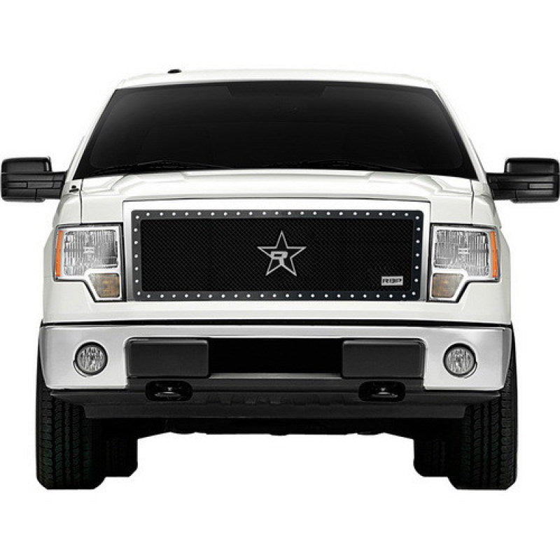 RBP RX-5 Halo Series Studded Frame 1pc. Grille 09-14 Ford F-150 (Except Harley Edition) - Black
