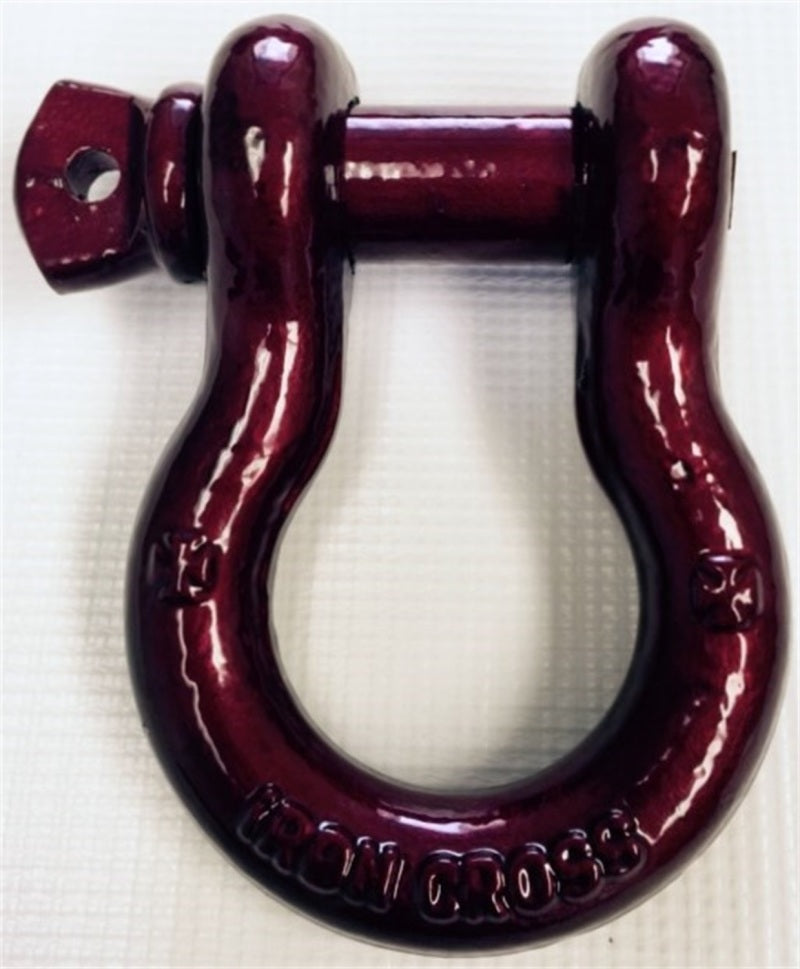 Iron Cross 3/4in D-Ring Shackle - Crimson