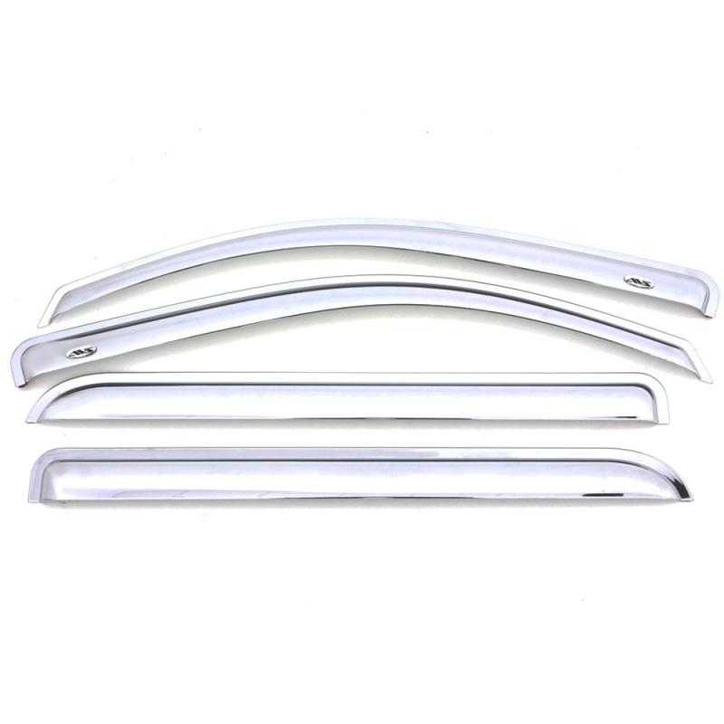 AVS 98-18 Lincoln Navigator Ventvisor Outside Mount Front & Rear Window Deflectors 4pc - Chrome