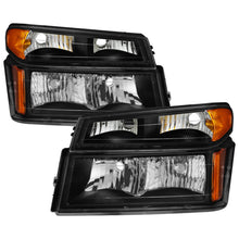 Load image into Gallery viewer, xTune Chevy Colorado 04-12 OEM Headlights w/ Bumper Lights Black HD-JH-CCOL04-SET-BK