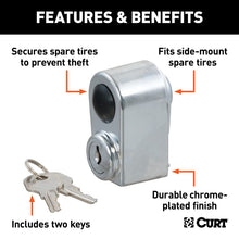 Load image into Gallery viewer, Curt Spare Tire Lock (Chrome)