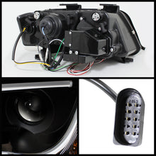 Load image into Gallery viewer, Spyder Audi A6 02-04 Projector Headlights Halogen Model Light Tube DRL Blk PRO-YD-ADA601-LTDRL-BK