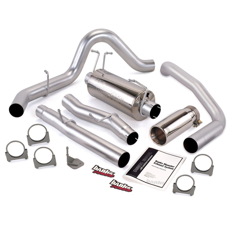 Banks Power 03-06 Ford 6.0 F4-550 CC 200 in Monster Exhaust System - SS Single Exhaust w/ Chrome Tip