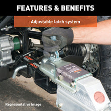 Load image into Gallery viewer, Curt 2in Straight-Tongue Coupler w/Posi-Lock (3in Channel 5000lbs Zinc)