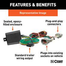 Load image into Gallery viewer, Curt 01-02 Toyota Tundra Custom Wiring Connector (4-Way Flat Output OEM Tow Package Required)
