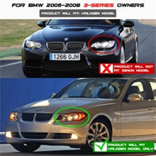 Load image into Gallery viewer, Spyder BMW E90 3-Series 06-08 Projector LED Halo Amber Reflector Rplc Bulb Chrm PRO-YD-BMWE9005-AM-C