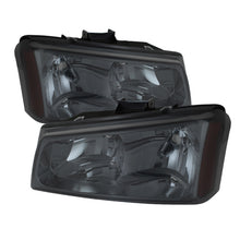 Load image into Gallery viewer, xTune Chevy Silverado 1500/2500/3500 03-06 Crystal Headlights Smoke HD-JH-CSIL03-SM-AM