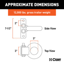 Load image into Gallery viewer, Curt Lunette Eye &amp; Channel (12000lbs 3in Eye 7-1/2in Channel Height)