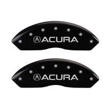 Load image into Gallery viewer, MGP 4 Caliper Covers Engraved Front Acura Engraved Rear RSX Black finish silver ch