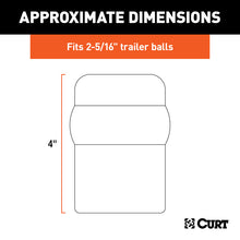 Load image into Gallery viewer, Curt Trailer Ball Cover (Fits 2-5/16in Balls Black Rubber Packaged)