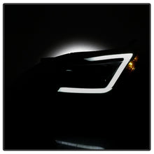 Load image into Gallery viewer, xTune 13-15 Nissan Sentra DRL LED Light Bar Proj Halogen Headlights - Blk Smoke (PRO-JH-NS13-LB-BSM)