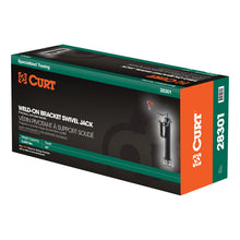 Load image into Gallery viewer, Curt Bracket-Mount Swivel Jack w/Top Handle (2000lbs 10in Travel Packaged)