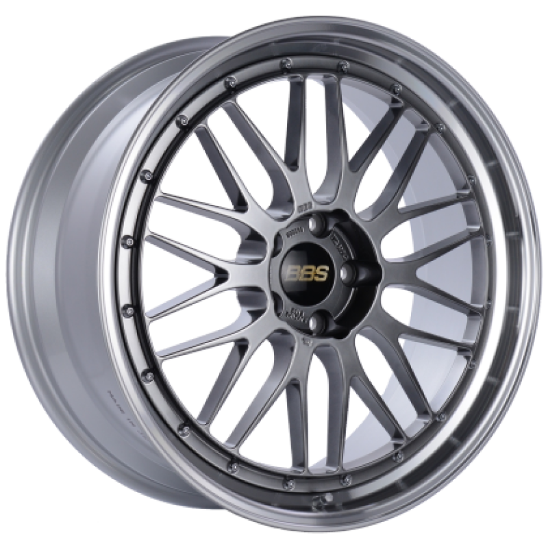 BBS LM 17x7.5 4x100 ET40 Diamond Black Center / Diamond Cut Lip Wheel -70mm PFS/Clip Required