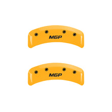 Load image into Gallery viewer, MGP 4 Caliper Covers Engraved Front &amp; Rear MGP Yellow finish black ch