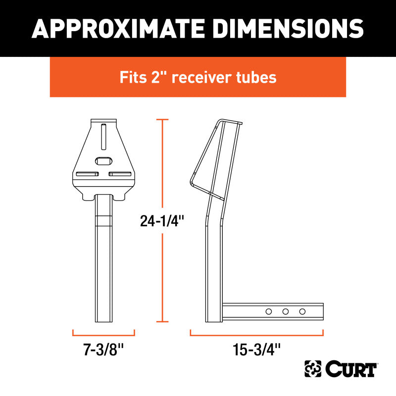 Curt Hitch-Mounted Spare Tire Mount (Fits 2in Receiver)