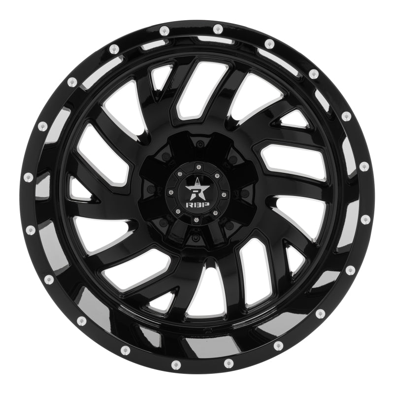 RBP 65R Glock 22x12 6x139.7 BP / 4.75 BS -44mm Offset 108mm CB (Hub Centric) Gloss Black Wheel