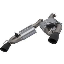 Load image into Gallery viewer, 2016-2024 Chevrolet Camaro SS  QTP Screamer Axle Back Dual Tip Bumper Black Tips
