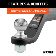 Load image into Gallery viewer, Curt Loaded Forged Ball Mount w/2-5/16in Ball (2in Shank 15000lbs 4in Drop)