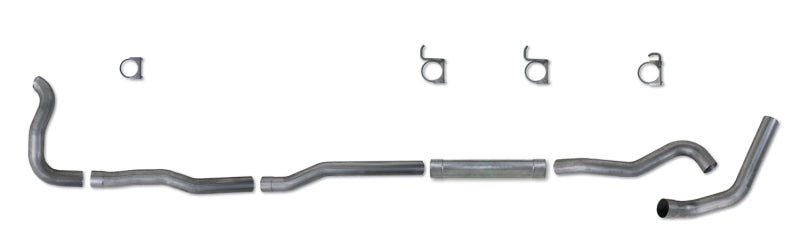 Diamond Eye KIT 4in Turbo Back MFLR RPLCMENT PIPE SGL AL: 89-93 DODGE CUMMINS 5.9L