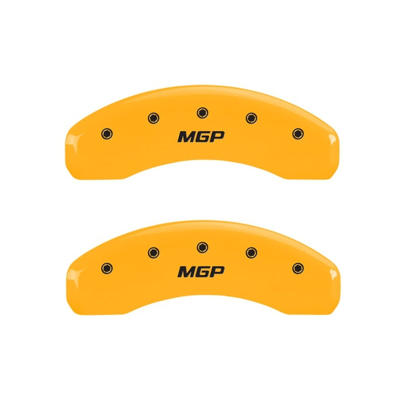 MGP Rear set 2 Caliper Covers Engraved Rear MGP Yellow finish black ch