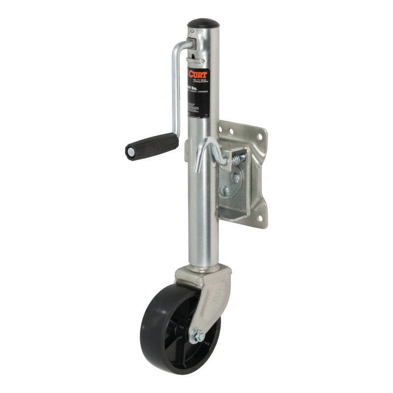 Curt Marine Jack w/6in Wheel (1200lbs 10in Travel Packaged)