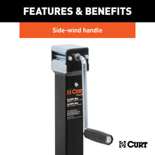 Load image into Gallery viewer, Curt Pipe-Mount Swivel Jack w/Side Handle (5000lbs 15in Travel)