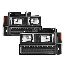Load image into Gallery viewer, xTune 92-94 Blazer Full Size Corner/LED Bumper Headlights Black HD-JH-CCK88-LED-AM-BK-SET
