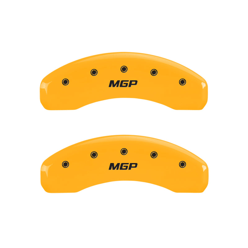 MGP 4 Caliper Covers Engraved Front & Rear MGP Yellow Finish Black Characters 2009 GMC Envoy