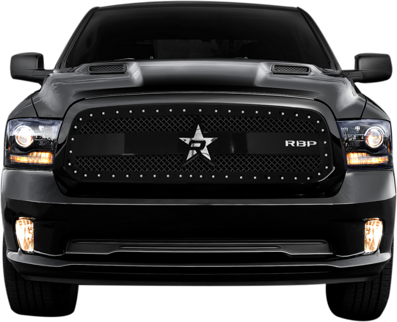 RBP RX-3 Series Studded Frame 1pc. Grille 13-17 Dodge Ram 1500 - Black