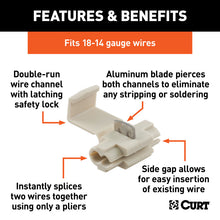 Load image into Gallery viewer, Curt Snap Lock Double-Run Tap Connectors (18-14 Wire Gauge 100-Pack)