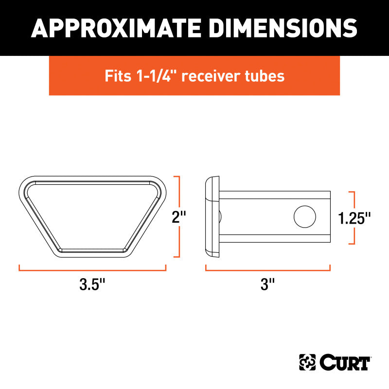 Curt 1-1/4in Chrome Steel Hitch Tube Cover (Packaged)