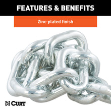 Load image into Gallery viewer, Curt 35in Safety Chain w/1 Clevis Hook (16200lbs Yellow Zinc)