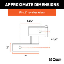 Load image into Gallery viewer, Curt Raised Receiver Adapter (2in Shank Not for Towing Use 4-1/4in Rise)