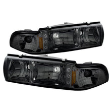 Load image into Gallery viewer, xTune Chevy Caprice 91-96 / Impala 91-96 1Pc LED Crystal Headlights Smoke HD-ON-CCP91-1PC-LED-SM