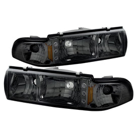 xTune Chevy Caprice 91-96 / Impala 91-96 1Pc LED Crystal Headlights Smoke HD-ON-CCP91-1PC-LED-SM