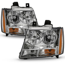 Load image into Gallery viewer, ANZO 2007-2014 Chevy Tahoe Crystal Headlight Chrome Amber(OE)