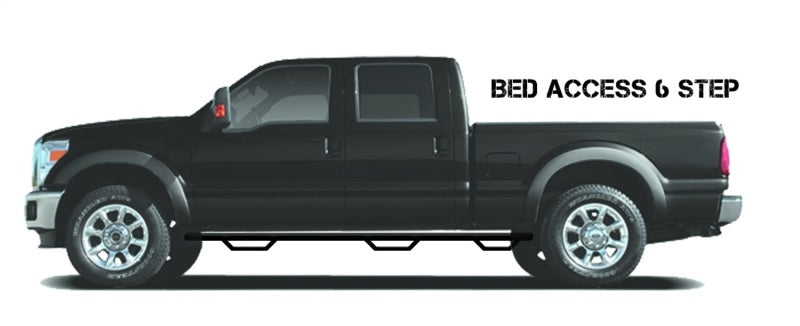 N-Fab Nerf Step 07-10 Chevy-GMC 2500/3500 Crew Cab 8ft Bed - Tex. Black - Bed Access - 3in