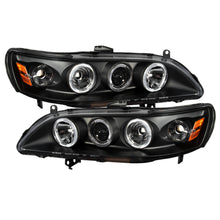 Load image into Gallery viewer, Spyder Honda Accord 98-02 1PC Projector Headlights LED Halo Amber Reflector Blk PRO-YD-HA98-AM-BK
