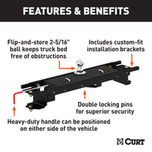Load image into Gallery viewer, Curt 07-17 Toyota Tundra Double Lock Gooseneck Hitch Kit w/Installation Brackets