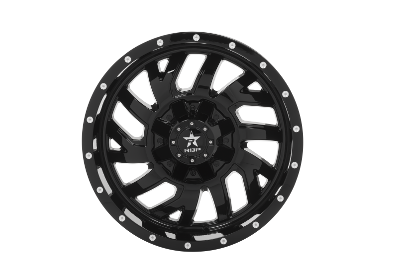 RBP 65R Glock 20x10 6x139.7 BP / 5 BS -12mm Offset 108mm CB (Hub Centric) Gloss Black Wheel