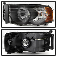 Load image into Gallery viewer, xTune Dodge Ram 1500 02-05 Amber Crystal Headlights Black HD-JH-DR02-AM-BK