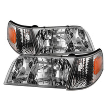 Load image into Gallery viewer, xTune Crown Victoria 98-11 Crystal Headlights w/ Corner Lights Set Chrome HD-JH-CRVI98-SET-C