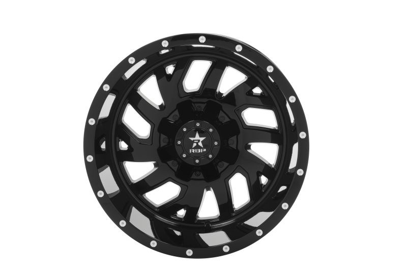 RBP 65R Glock 20x12 8x170 BP / 4.75 BS -44mm Offset 129mm CB (Hub Centric) Gloss Black Wheel