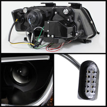 Load image into Gallery viewer, Spyder Audi A6 02-04 Projector Headlights Halogen Model Light Tube DRL Blk PRO-YD-ADA601-LTDRL-BK