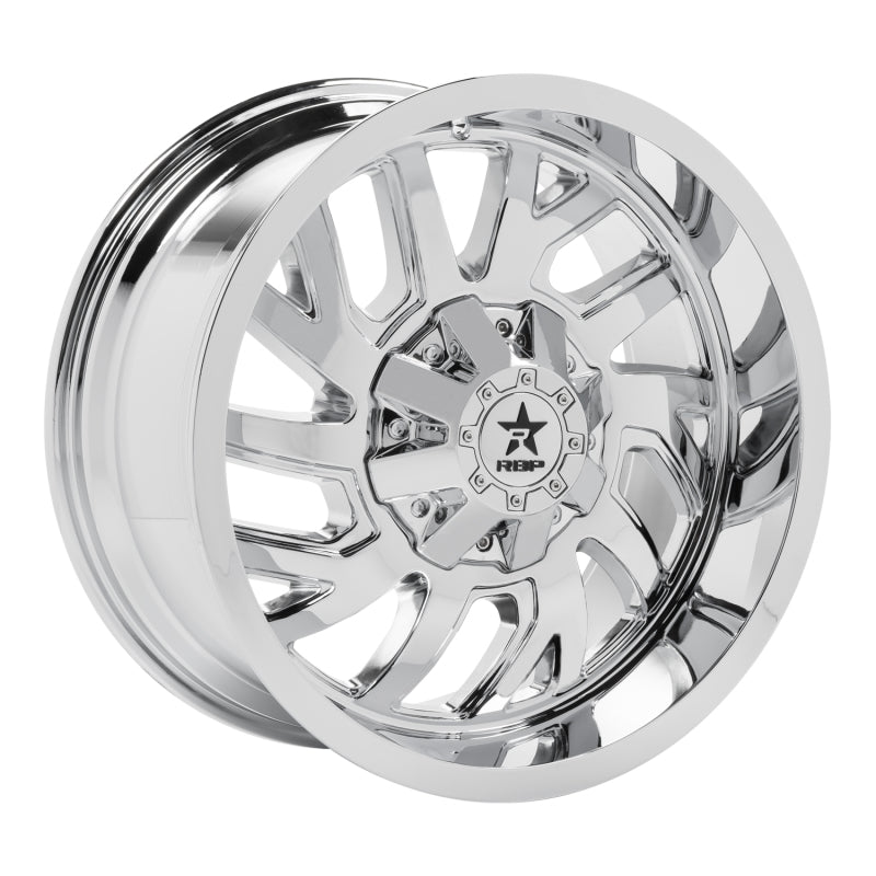 RBP 65R Glock 20x10 5x127/139.7 BP / 5.5 BS 0mm Offset 78mm CB (Hub Centric) Chrome Wheel