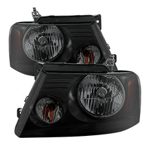 Load image into Gallery viewer, xTune Ford F150 04-08 Amber Crystal Headlights Black Smoked HD-JH-FF15004-AM-BSM