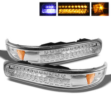 Load image into Gallery viewer, xTune Chevy Silverado 99-02 LED Amber Bumper Lights Chrome CBL-CS99-LED-E