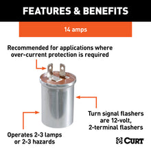 Load image into Gallery viewer, Curt 14-Amp Turn Signal Flasher (2-3 Lamps 2-6 Hazards)